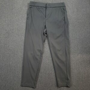 Bonobos Performance Pants Men Medium Short Gray Flat Front Elastic Waist Stretch